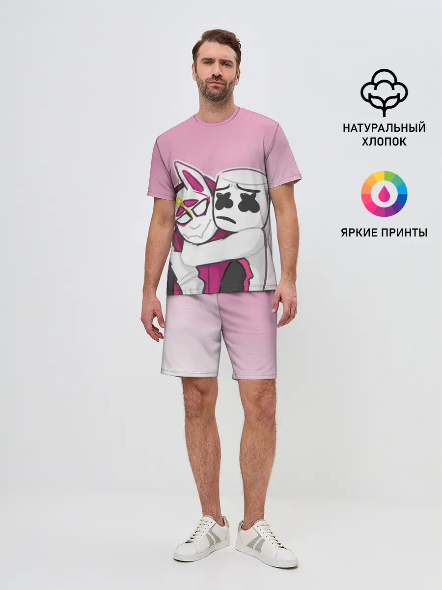 Мужской костюм с шортами / Fortnite Marshmello