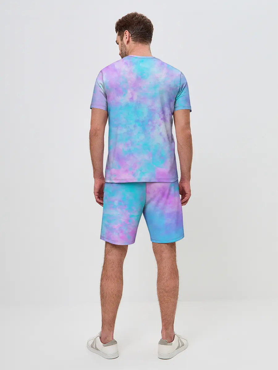 Мужской костюм с шортами / Мрамор Tie Dye