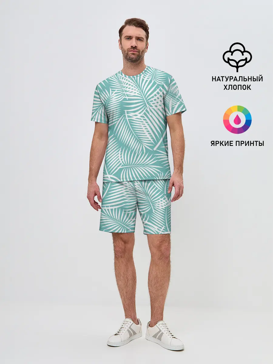 Мужской костюм с шортами / Листья Пальмы