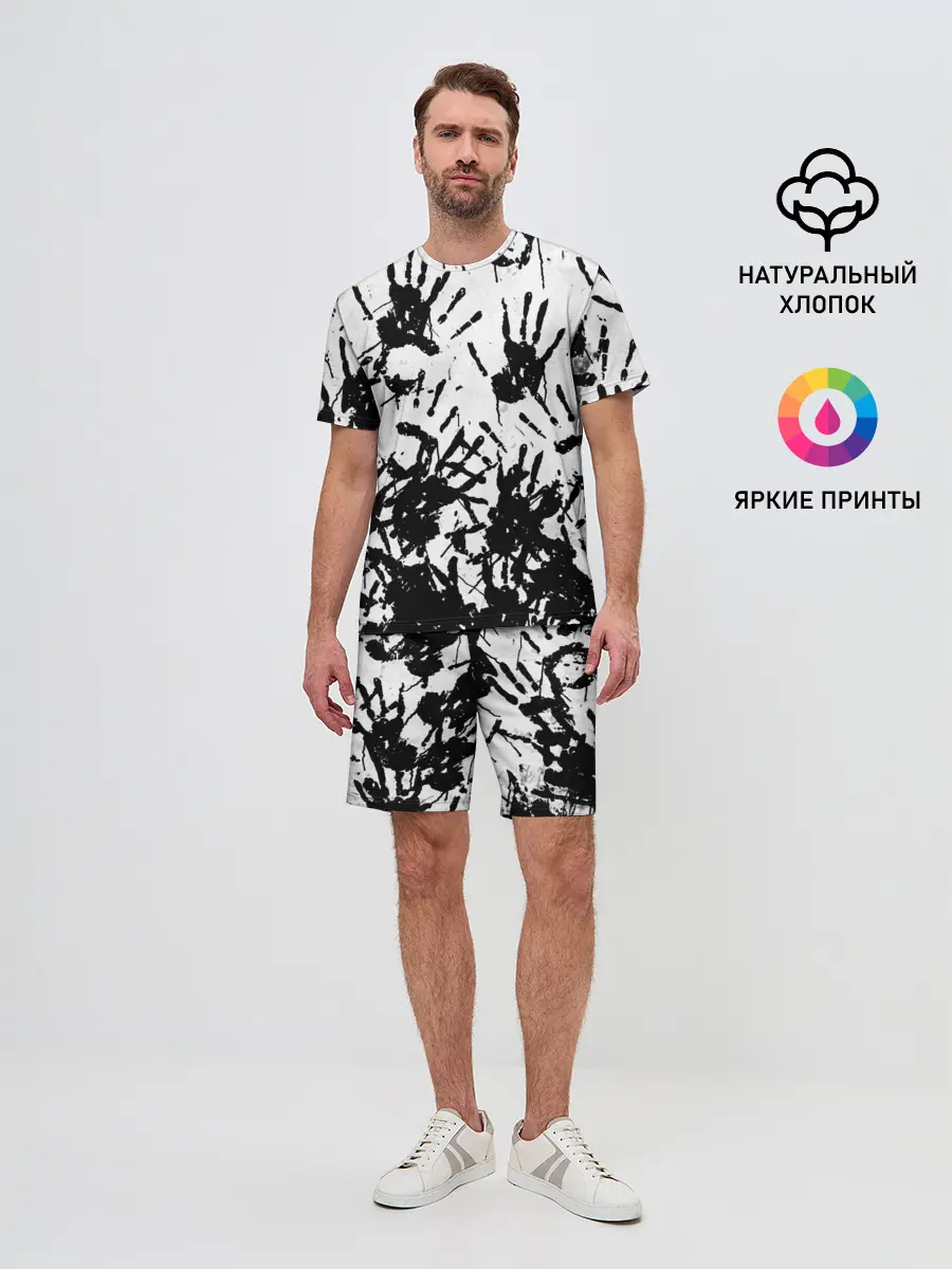 Мужской костюм с шортами / Отпечатки - DEATH STRANDING