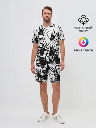 Мужской костюм с шортами / Отпечатки - DEATH STRANDING