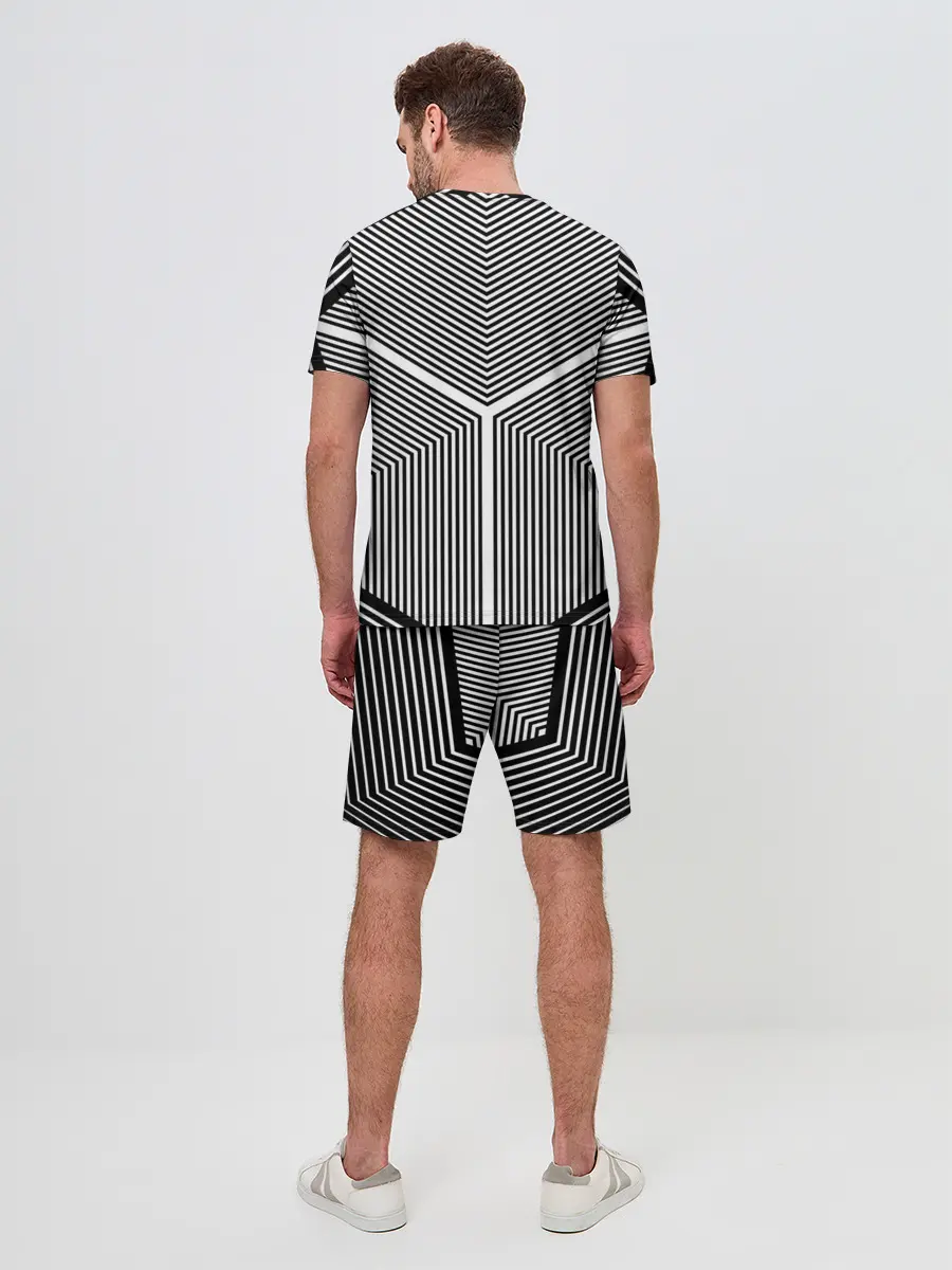 Мужской костюм с шортами / Полосы