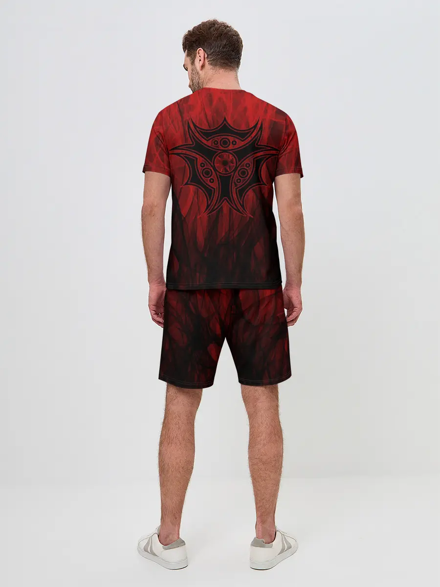 Мужской костюм с шортами / Red-n-black okto