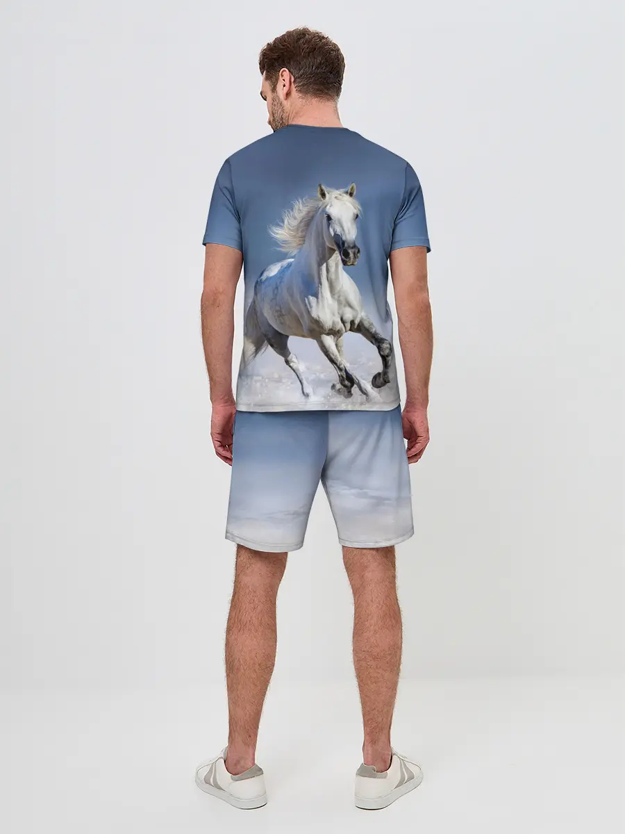 Мужской костюм с шортами / Белая лошадь