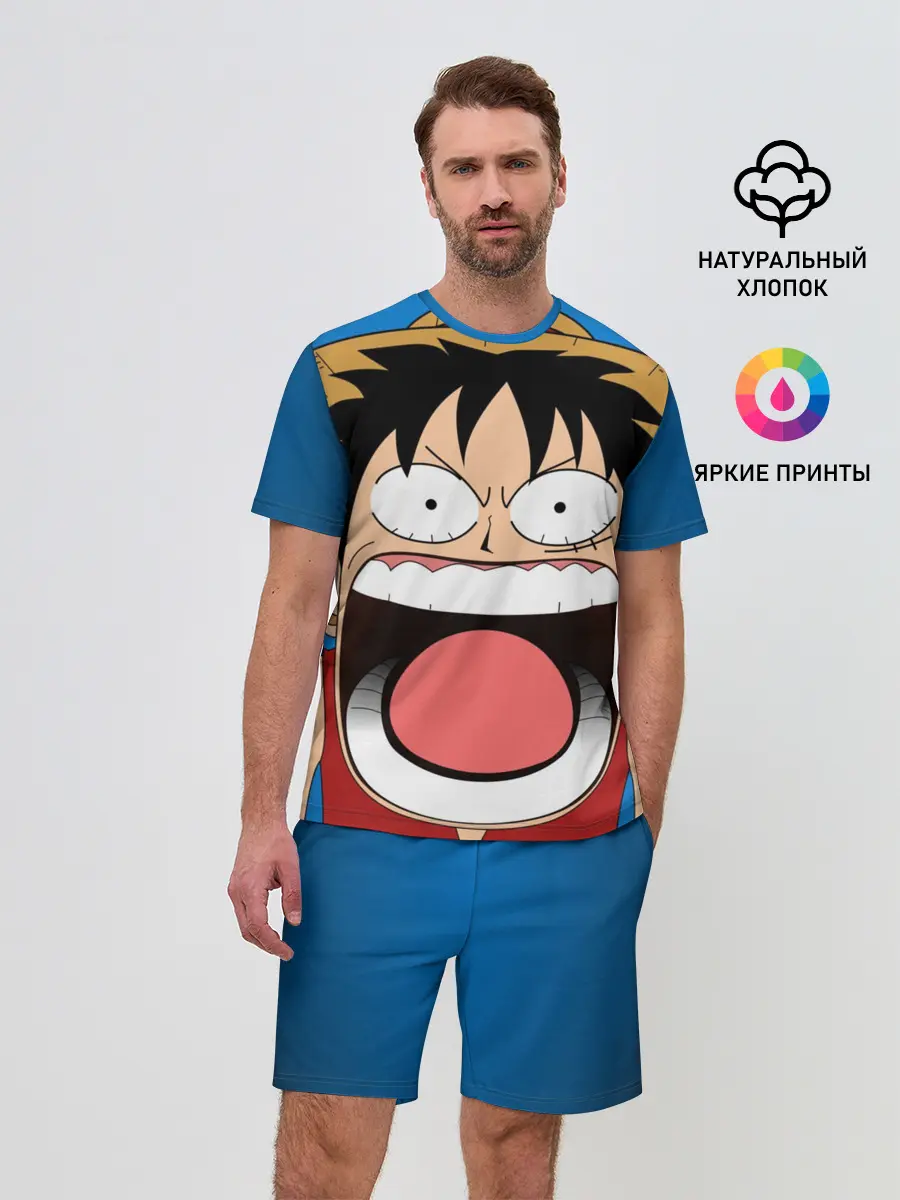 Мужской костюм с шортами / Луффи - Чё??!!