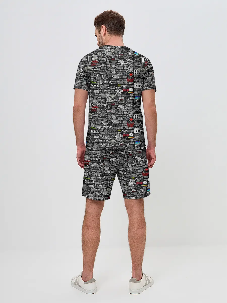 Мужской костюм с шортами / ЛОГОТИПЫ РОК ГРУПП