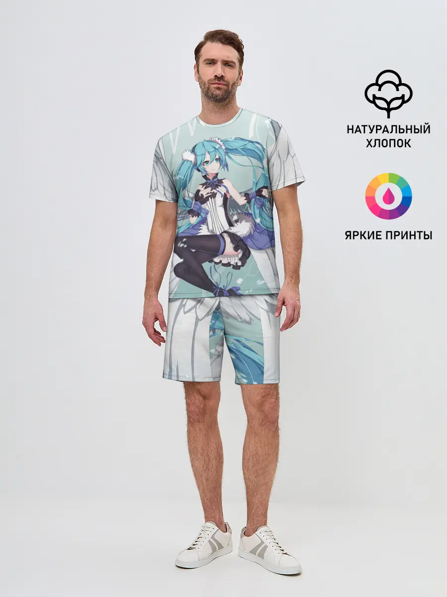 Мужской костюм с шортами / Хацуне Мику с крыльями