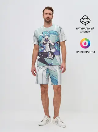 Мужской костюм с шортами / Хацуне Мику с крыльями