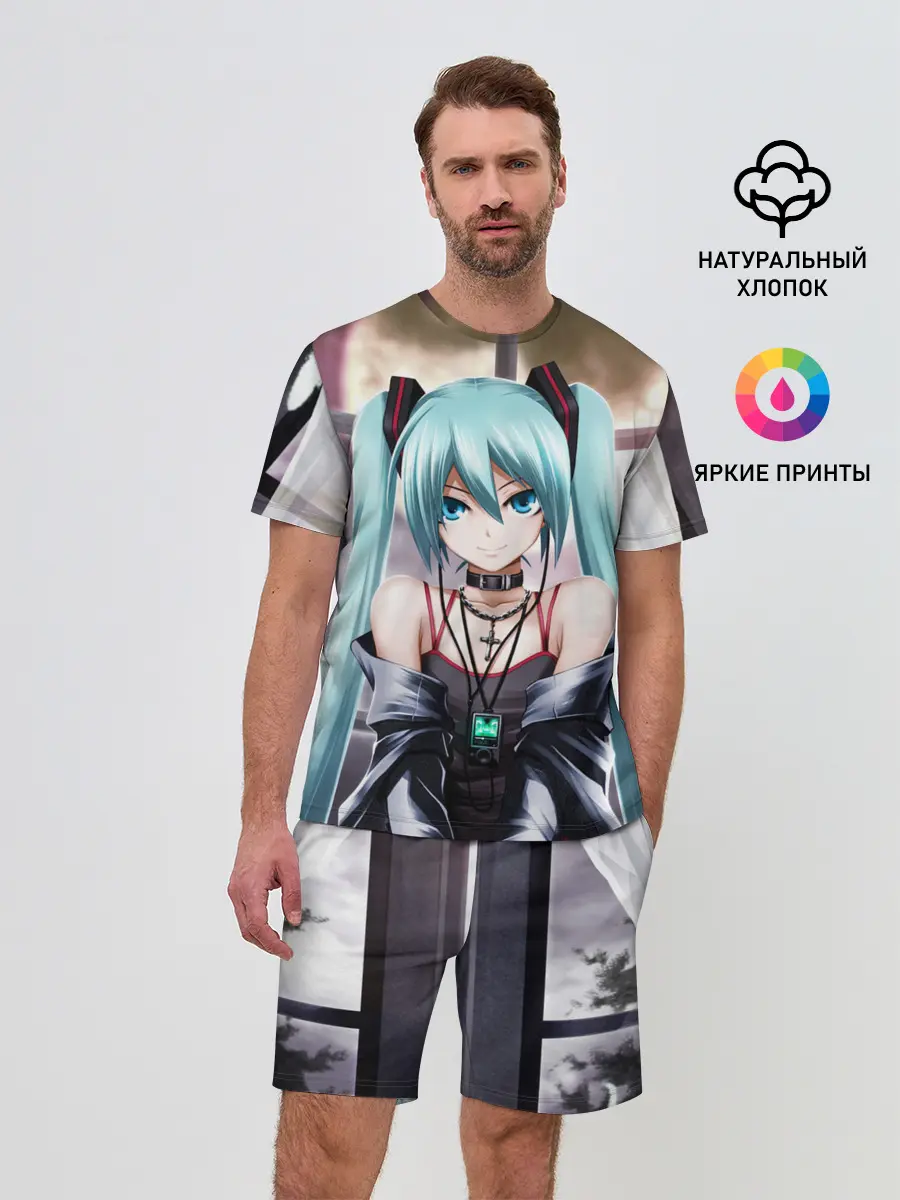 Мужской костюм с шортами / Мику Хацунэ