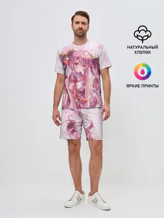 Мужской костюм с шортами / Ванильная Hatsune Miku