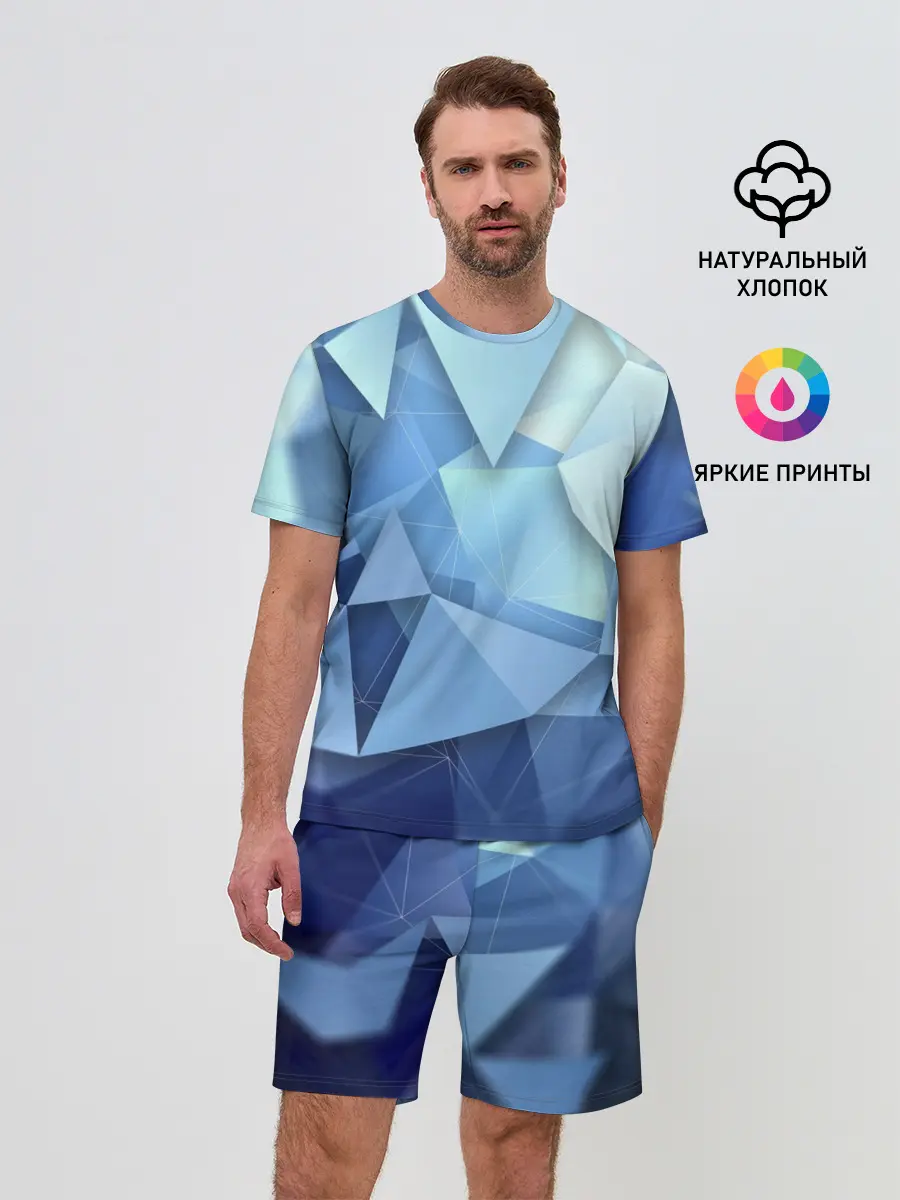 Мужской костюм с шортами / абстракция