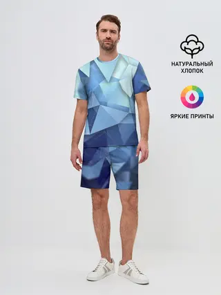 Мужской костюм с шортами / абстракция
