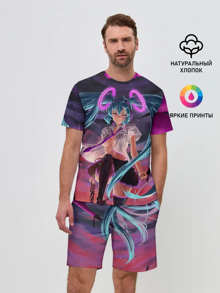 Мужской костюм с шортами / Geisga Hatsune Miku