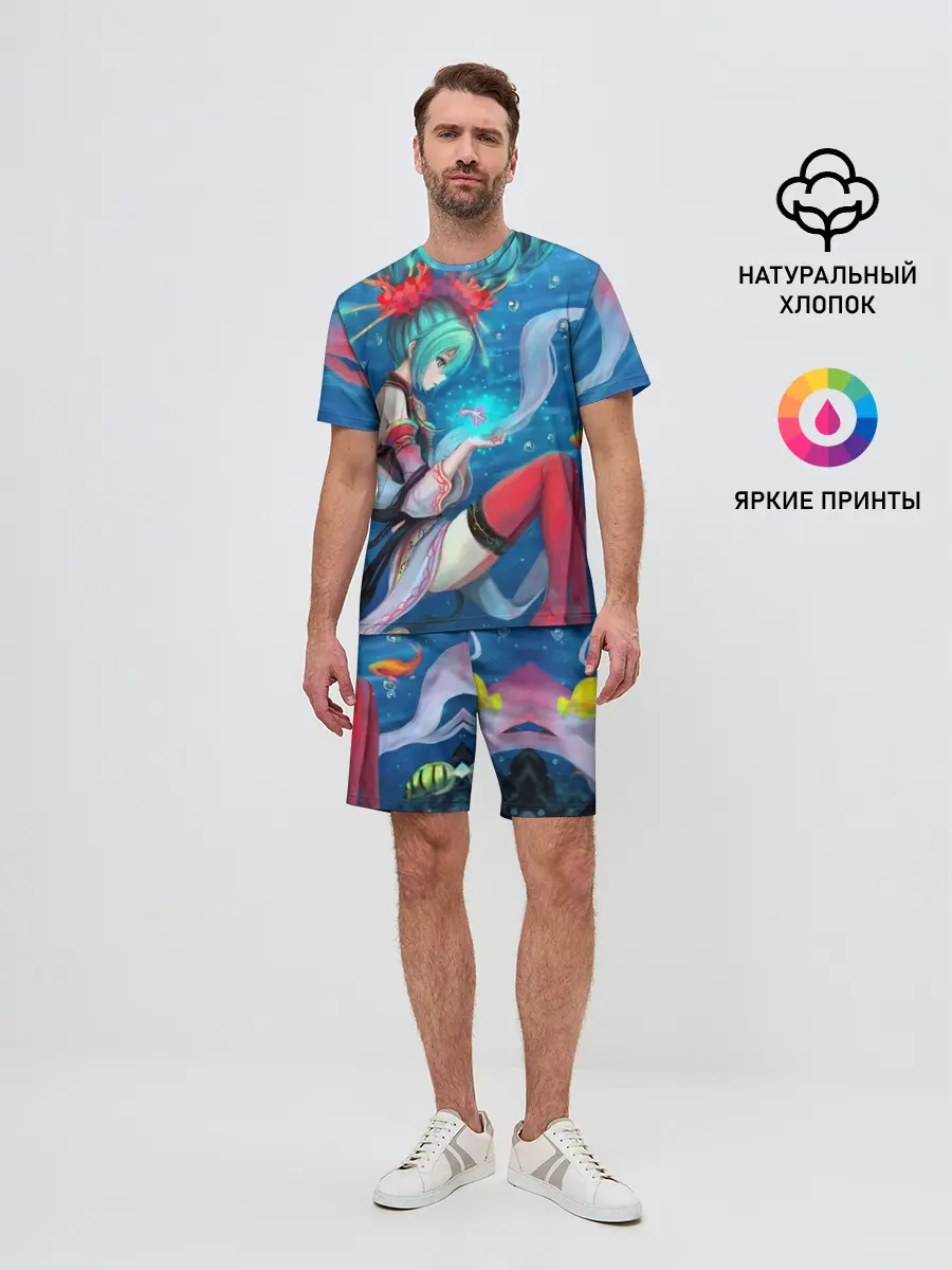 Мужской костюм с шортами / Hatsune Miku в чулках