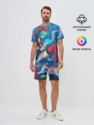 Мужской костюм с шортами / Hatsune Miku в чулках