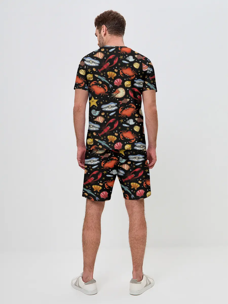 Мужской костюм с шортами / Морские обитатели