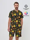 Мужской костюм с шортами / Хохлома