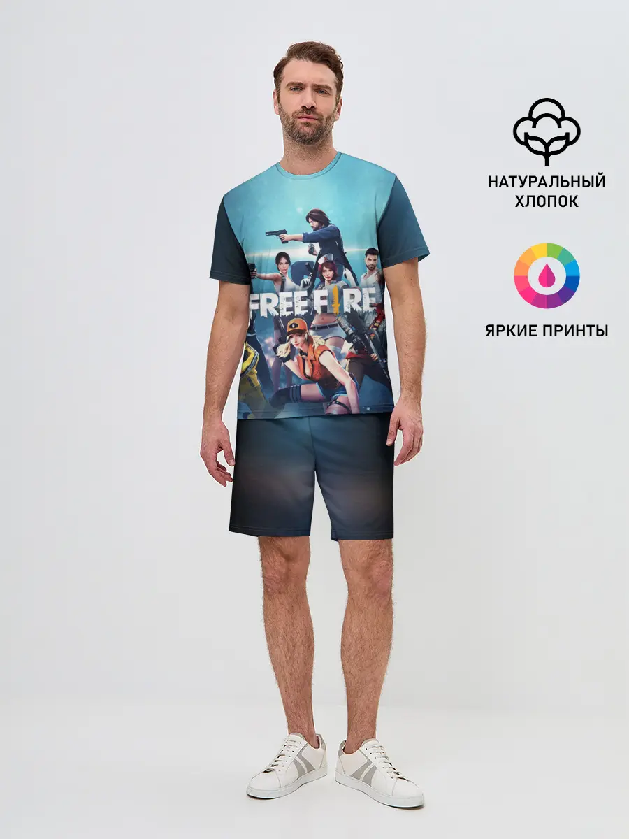 Мужской костюм с шортами / FREE FIRE