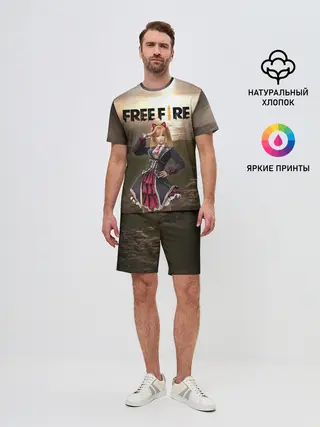 Мужской костюм с шортами / FREE FIRE - Caroline