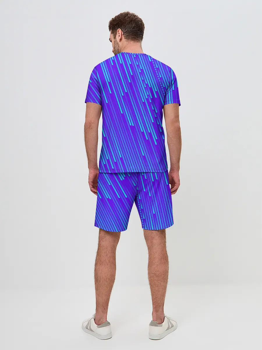 Мужской костюм с шортами / Неоновые Линии