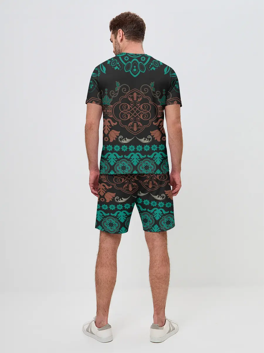 Мужской костюм с шортами / Ретро Орнамент