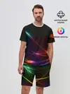 Мужской костюм с шортами / Неоновые Линии