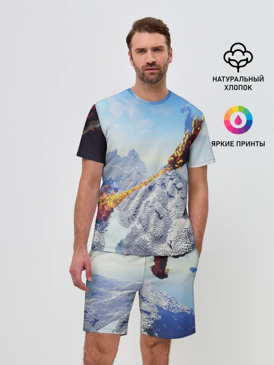 Мужской костюм с шортами / MINECRAFT