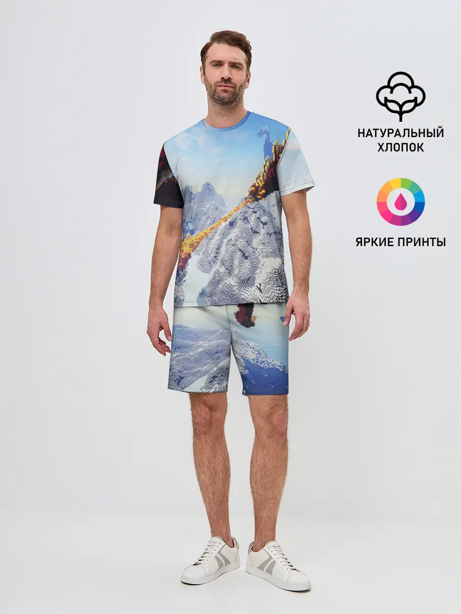 Мужской костюм с шортами / MINECRAFT