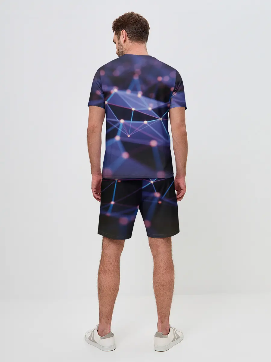 Мужской костюм с шортами / 3D блики