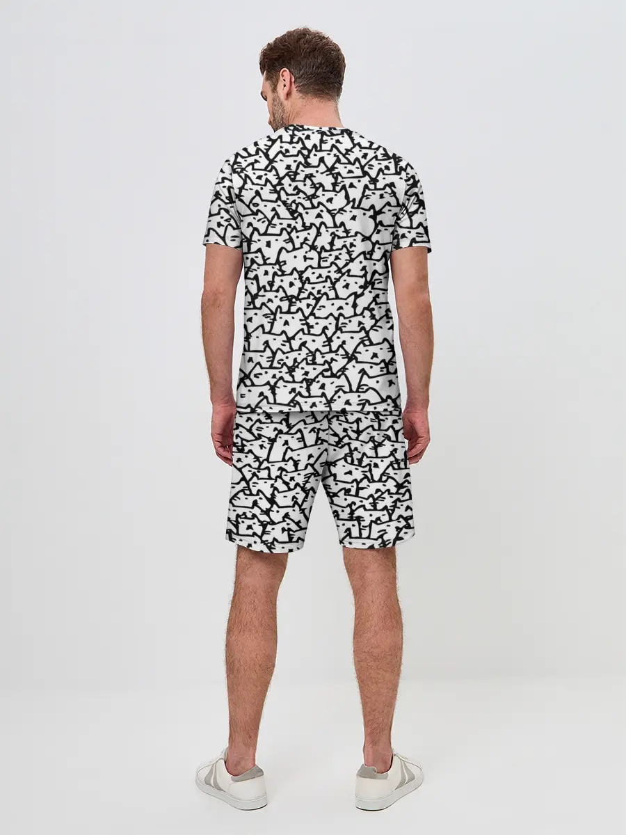 Мужской костюм с шортами / Котики