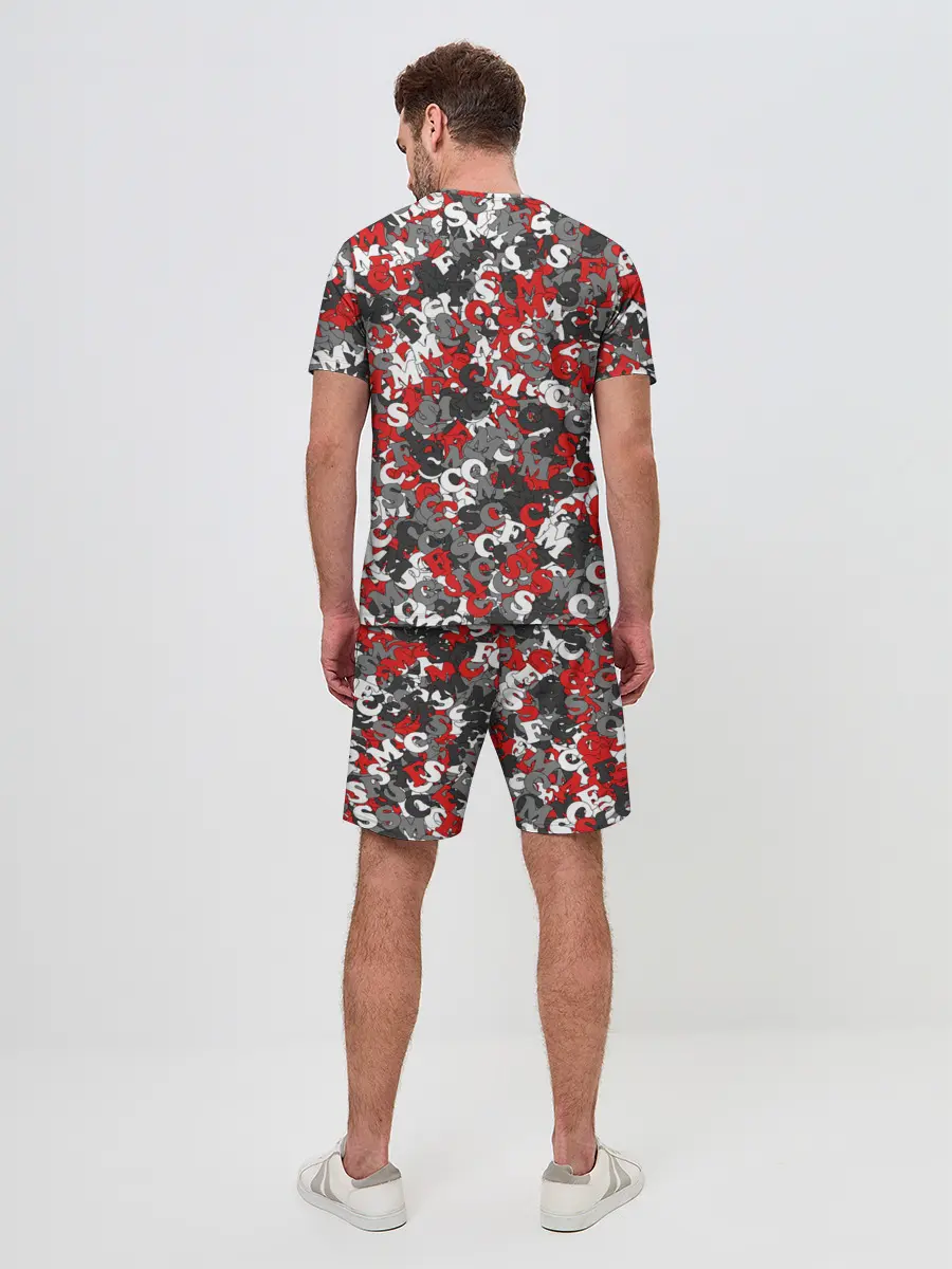 Мужской костюм с шортами / Камуфляж с буквами F.C.S.M
