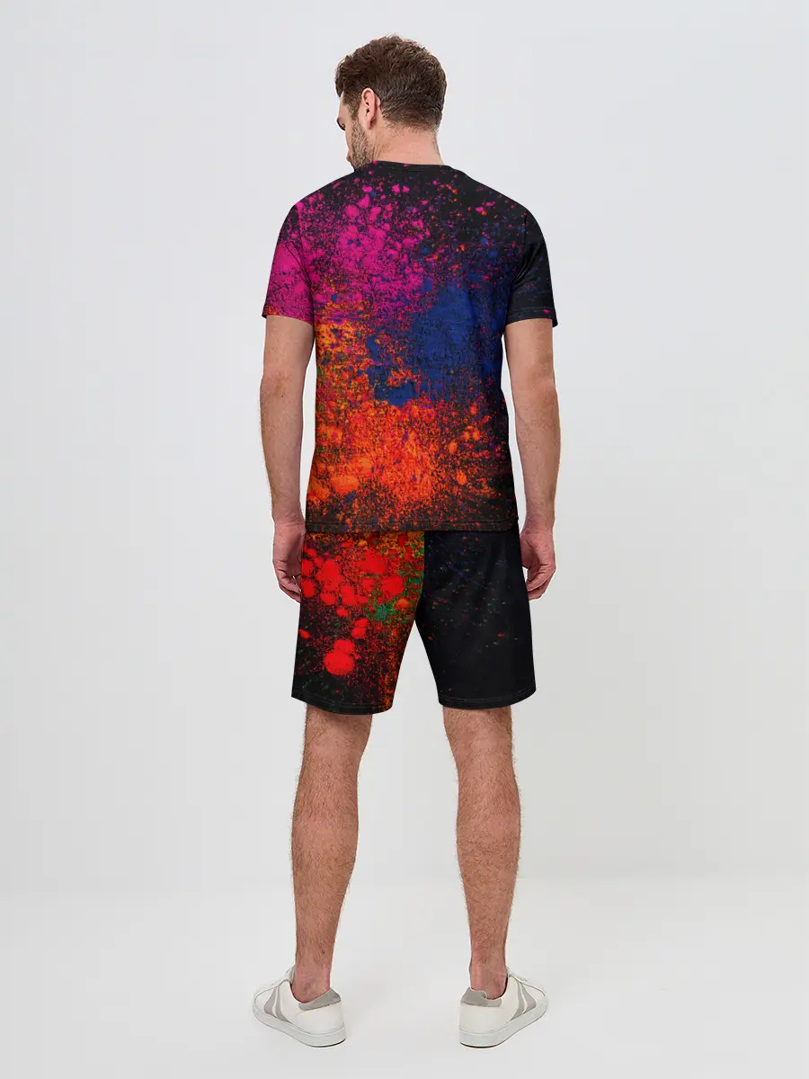 Мужской костюм с шортами / Брызги краски