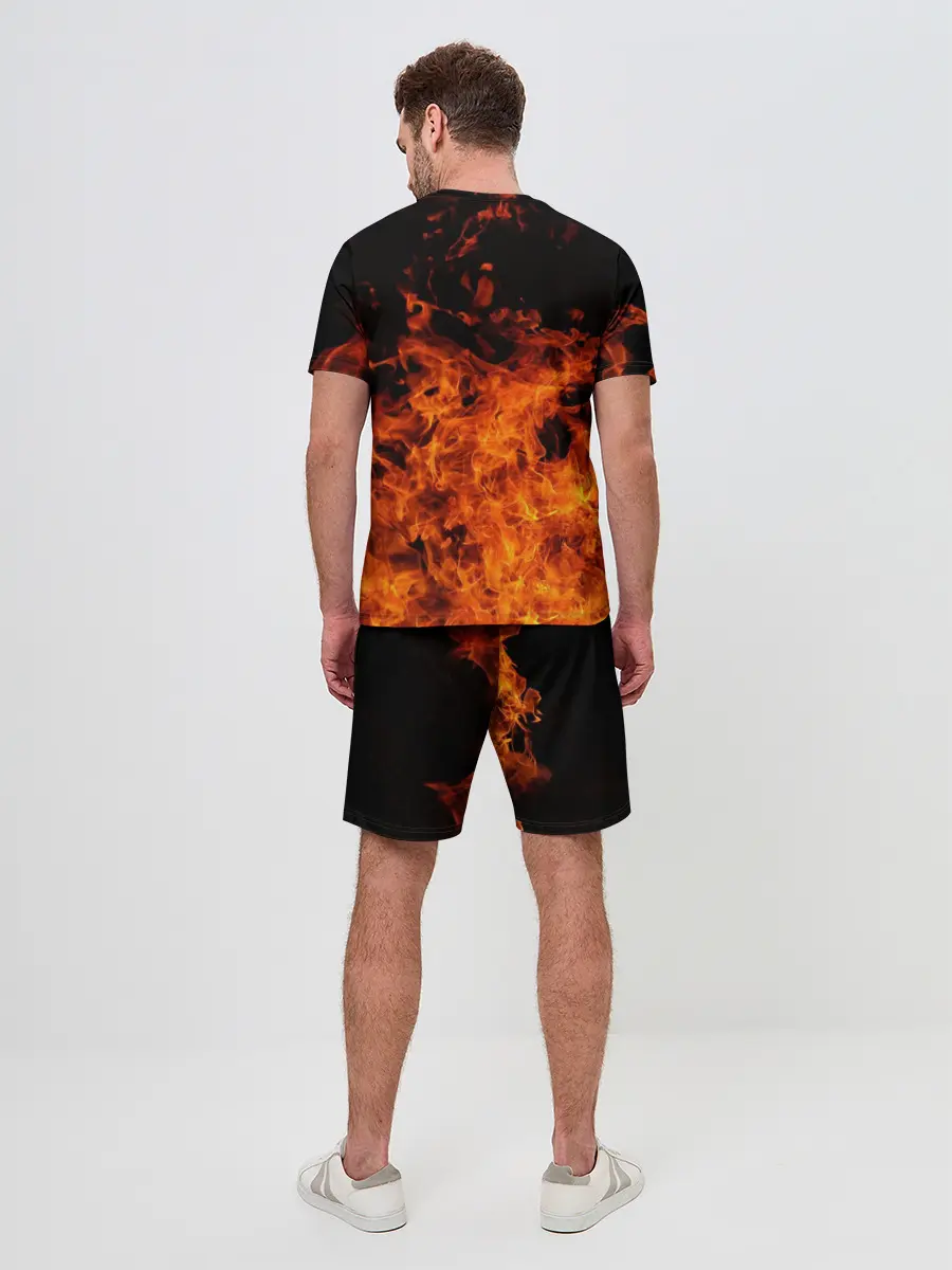 Мужской костюм с шортами / Огонь