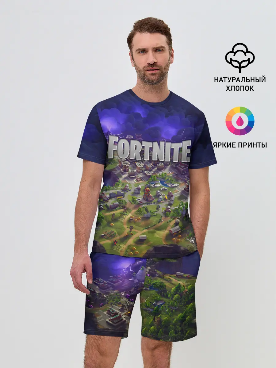 Мужской костюм с шортами / Fortnite