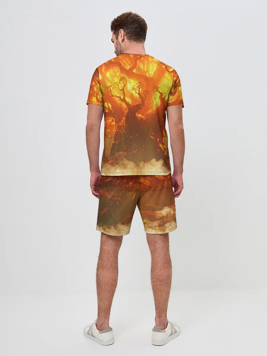 Мужской костюм с шортами / Горящая Сибирь