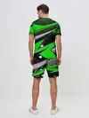 Мужской костюм с шортами / Зеленая краска