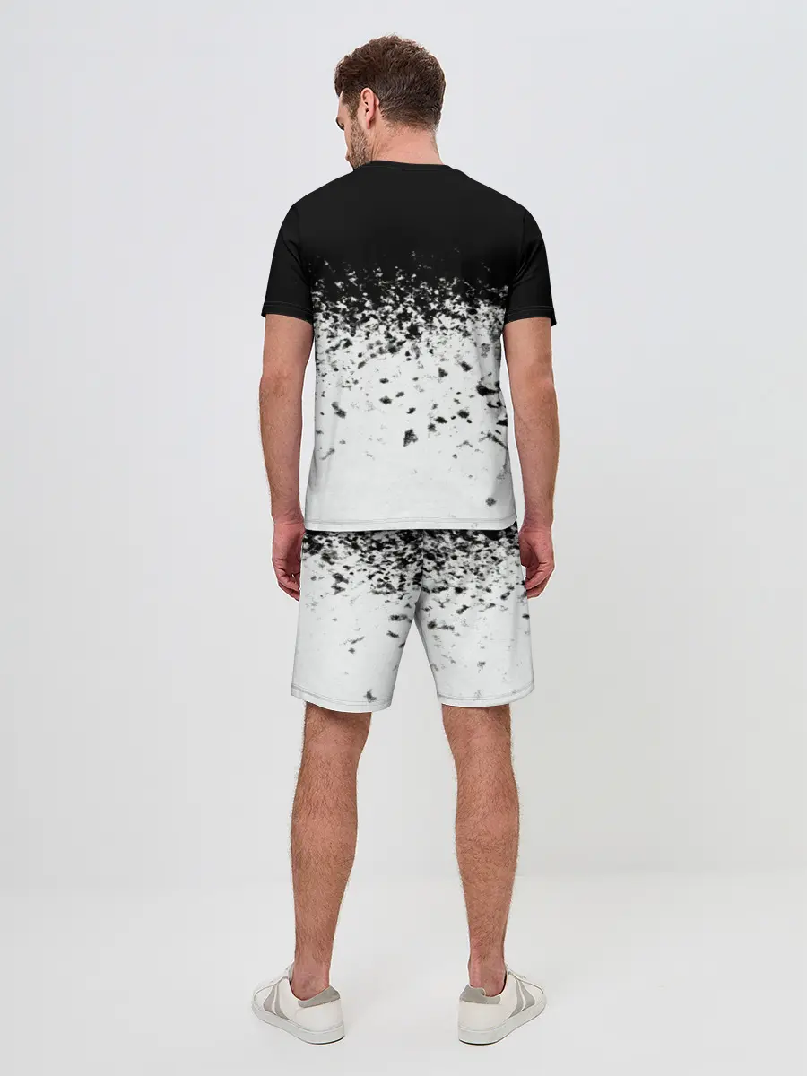 Мужской костюм с шортами / чб спрей оверлорд