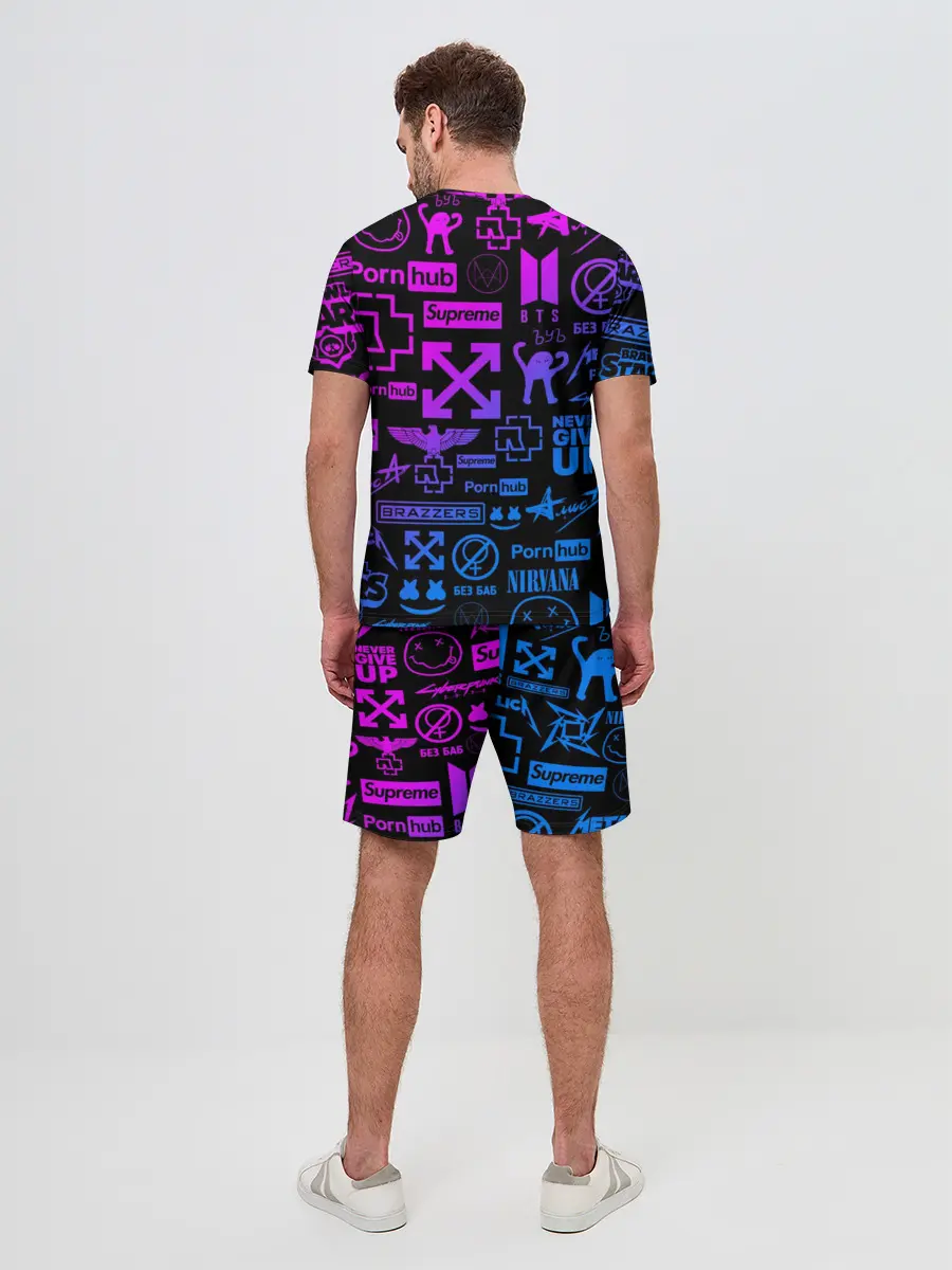 Мужской костюм с шортами / ЛУЧШИЕ ПРИНТЫ LOGOBOMBING