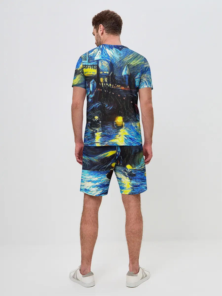 Мужской костюм с шортами / Картина в стиле Вангога