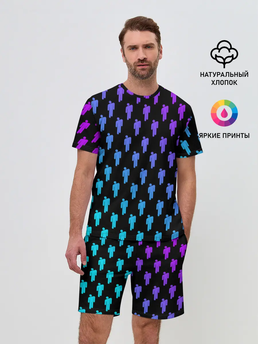 Мужской костюм с шортами / BILLIE EILISH PATTERN
