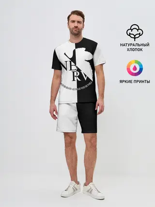 Мужской костюм с шортами / Nerv black and white