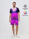 Мужской костюм с шортами / Ретро Стиль неон