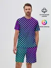 Мужской костюм с шортами / Checkerboard gradient