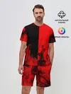 Мужской костюм с шортами / BLACK RED FIRE