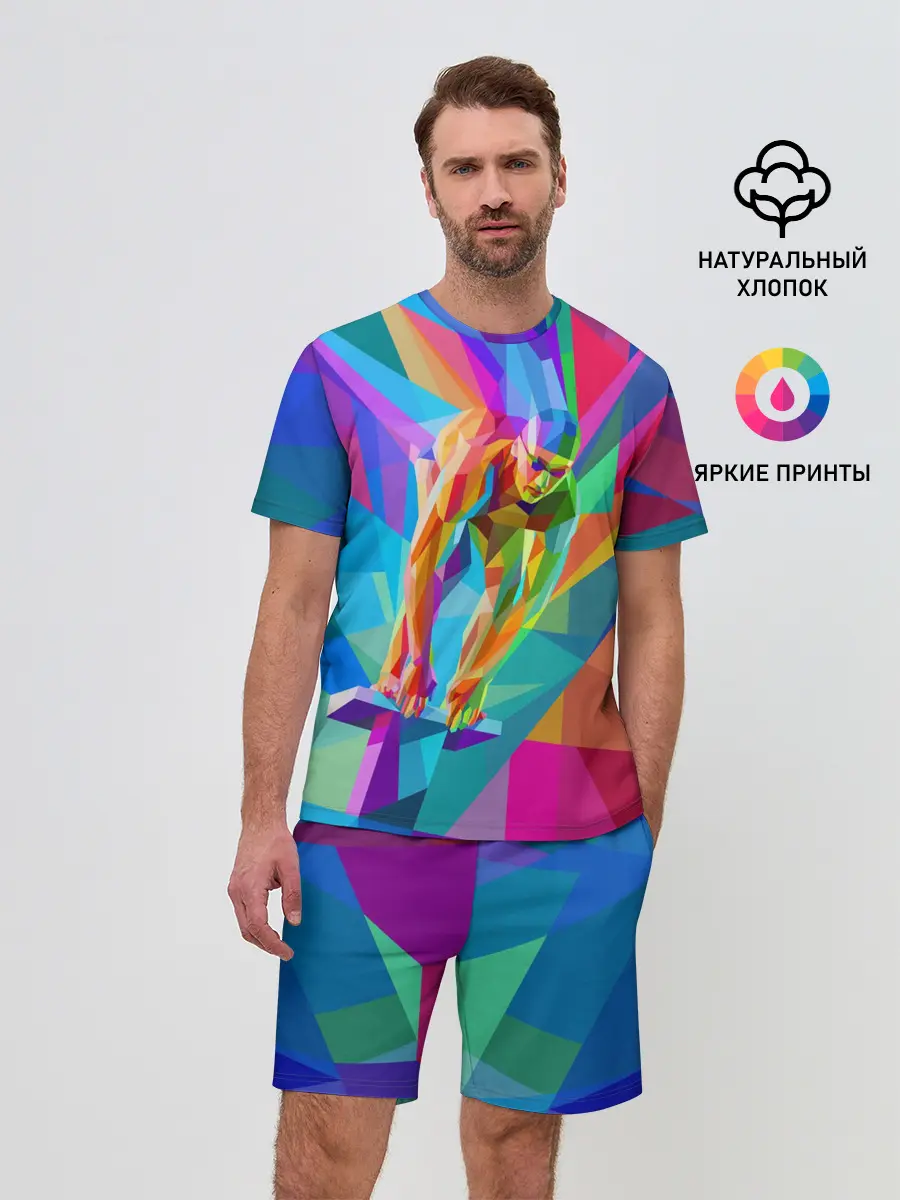 Мужской костюм с шортами / Пловец