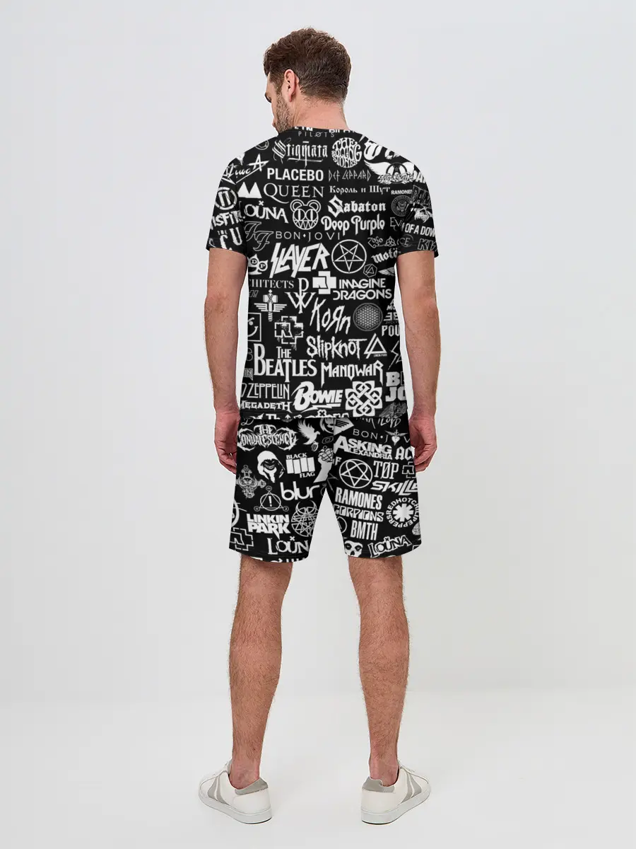 Мужской костюм с шортами / ЛОГОТИПЫ РОК ГРУПП | ROCK
