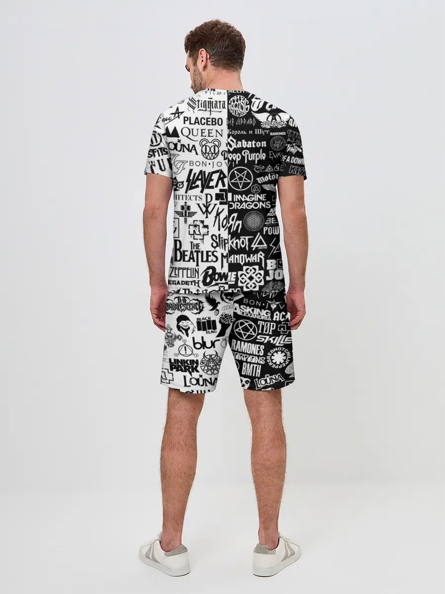 Мужской костюм с шортами / ЛОГОТИПЫ РОК ГРУПП