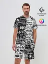 Мужской костюм с шортами / ЛОГОТИПЫ РОК ГРУПП