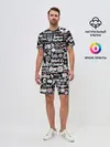 Мужской костюм с шортами / ЛОГОТИПЫ РОК ГРУПП GLITCH
