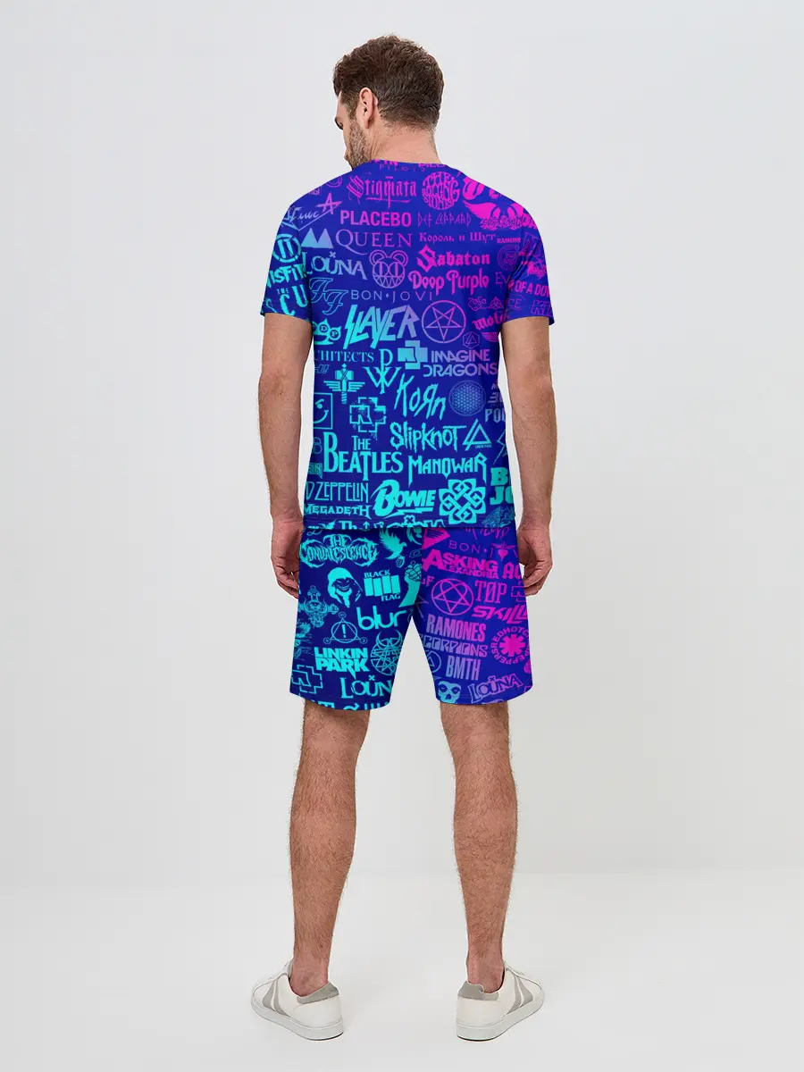 Мужской костюм с шортами / ЛОГОТИПЫ РОК ГРУПП